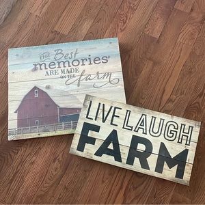 Home decor, farm signs